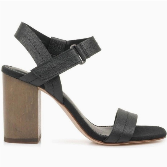 Splendid Sandals Womens 10 Black Leather Block Heel Open Toe Boho Hippie Beach‎ - Picture 1 of 16